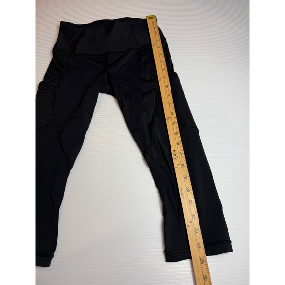 Lululemon Align Cropped Leggings‎ Black Side Pockets Athleisure Workout Size 4 - Picture 2 of 6